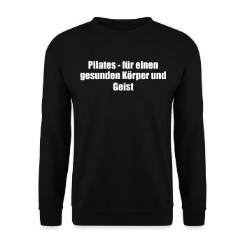 Pilates - Pilates - für einen gesunden Körper und - Unisex Pullover - Schwarz - Vorne - Alina (178cm) & Michal (187cm)