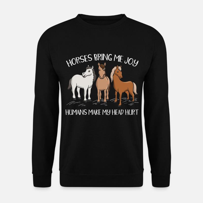 Pony Freude Pferde bringen mir - Unisex Pullover - Schwarz
