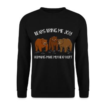 bring me headache - Unisex Sweatshirt - black - Front - Alina (178cm) & Michal (187cm)