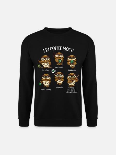 Nachtvogel Meine Koffeinierte - Unisex Pullover - Schwarz
