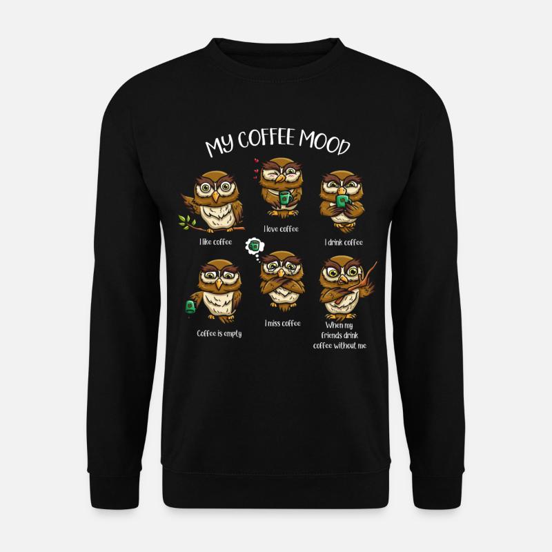 Night bird my caffeinated - Unisex Sweatshirt - black