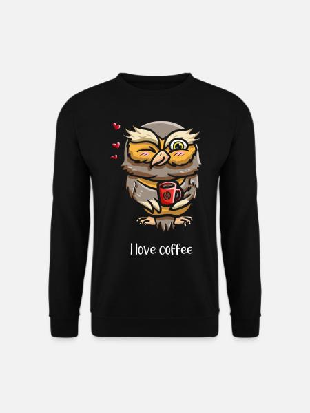 Nachtschwärmer Koffeintrinker - Unisex Pullover - Schwarz