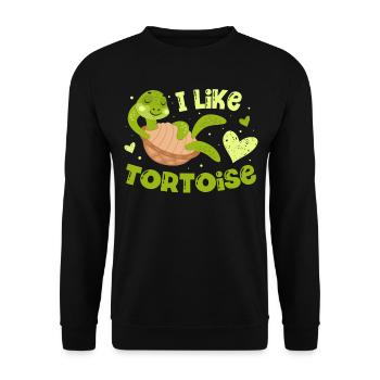 I like turtle sea turtle lovers - Unisex Sweatshirt - black - Front - Alina (178cm) & Michal (187cm)