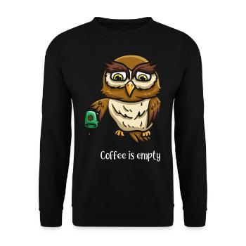 empty coffee ornithology - Unisex Sweatshirt - black - Front - Alina (178cm) & Michal (187cm)