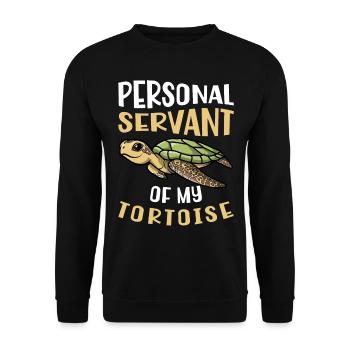 Serviteur personnel de My Tortoise Whisperer - Sweat-shirt Unisexe - noir - Devant - Alina (178cm) & Michal (187cm)