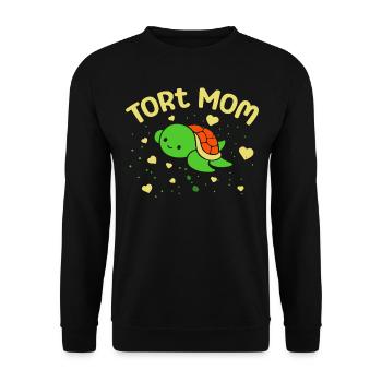 Tort Mom Turtle Sea Turtle - Unisex Sweatshirt - black - Front - Alina (178cm) & Michal (187cm)