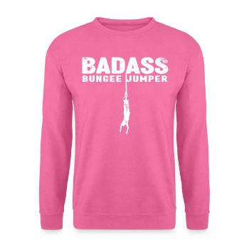 Badass Bungee Jumper Bungee Jumping Adrenalin - Unisex Pullover - Pink - Vorne