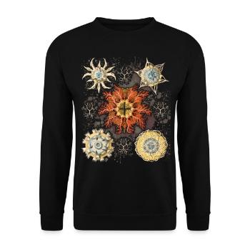 Méduses de Mer, Haeckel vintage illustration maritime - Sweat-shirt Unisexe - noir - Devant - Alina (178cm) & Michal (187cm)