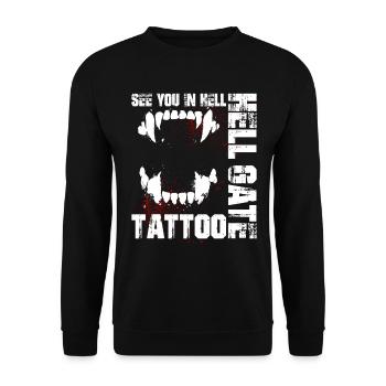 TATTOO ARTIST Tätowiert Tribal Ink Tätowierung - Unisex Pullover - Schwarz - Vorne - Alina (178cm) & Michal (187cm)