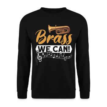Euphonium Euphonium Player Brass Euphonist - Unisex Sweatshirt - black - Front - Alina (178cm) & Michal (187cm)