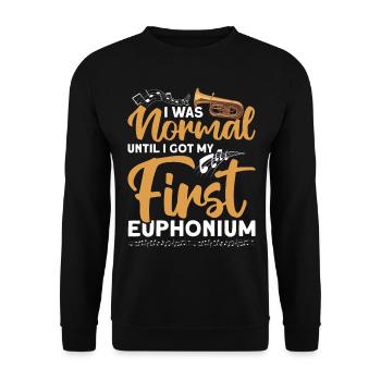 Euphonium Euphonium Player Brass Euphonist - Unisex Sweatshirt - black - Front - Alina (178cm) & Michal (187cm)
