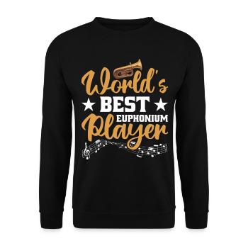 Euphonium Euphonium Player Brass Euphonist - Unisex Sweatshirt - black - Front - Alina (178cm) & Michal (187cm)