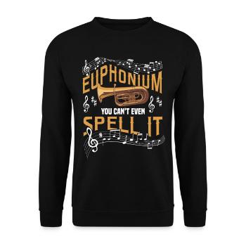 Euphonium Euphoniumspieler Blechbläser Euphonist - Unisex Pullover - Schwarz - Vorne - Alina (178cm) & Michal (187cm)