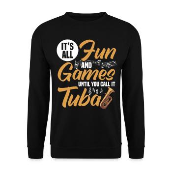 Euphonium Euphonium Joueur Euphoniste Cuivres Euphoniste Euphoniste - Sweat-shirt Unisexe - noir - Devant - Alina (178cm) & Michal (187cm)