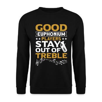 Euphonium Euphonium Player Brass Euphonist - Unisex Sweatshirt - black - Front - Alina (178cm) & Michal (187cm)