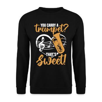 Euphonium Euphonium Player Brass Euphonist - Unisex Sweatshirt - black - Front - Alina (178cm) & Michal (187cm)