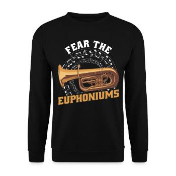 Euphonium Euphoniumspieler Blechbläser Euphonist - Unisex Pullover - Schwarz - Vorne - Alina (178cm) & Michal (187cm)