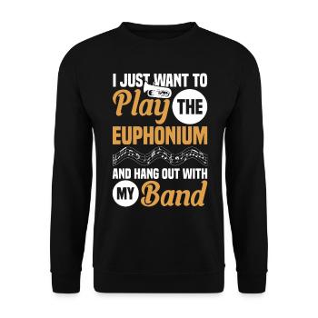 Euphonium Euphonium Player Brass Euphonist - Unisex Sweatshirt - black - Front - Alina (178cm) & Michal (187cm)