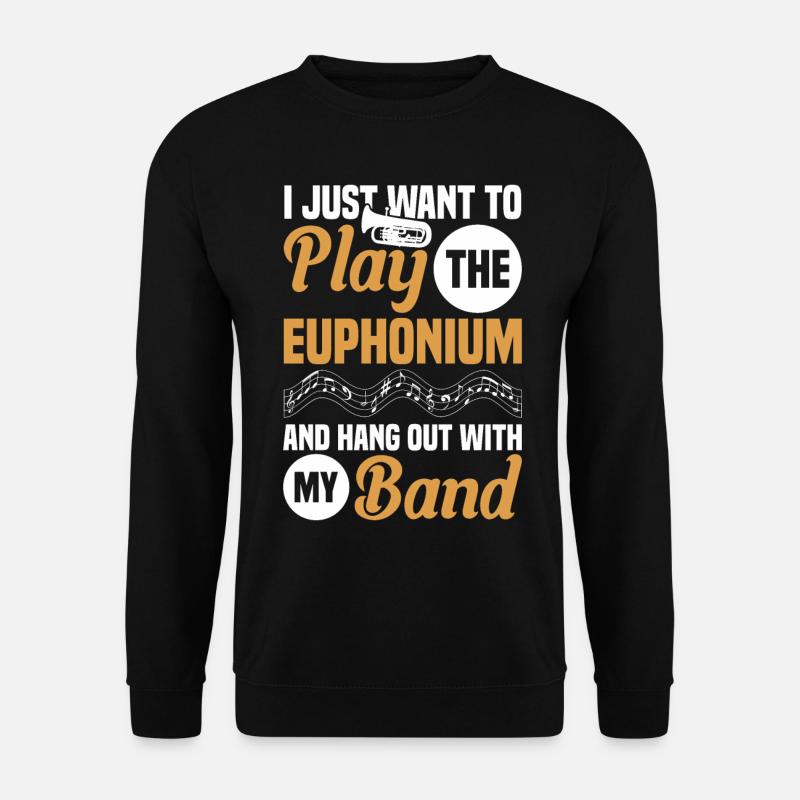 Euphonium Euphoniumspieler Blechbläser Euphonist - Unisex Pullover - Schwarz
