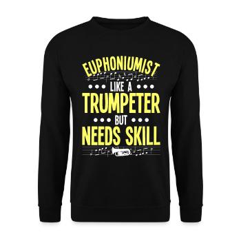 Euphonium Euphonium Player Brass Euphonist - Unisex Sweatshirt - black - Front - Alina (178cm) & Michal (187cm)