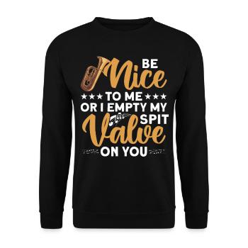 Euphonium Euphonium Joueur Euphoniste Cuivres Euphoniste Euphoniste - Sweat-shirt Unisexe - noir - Devant - Alina (178cm) & Michal (187cm)