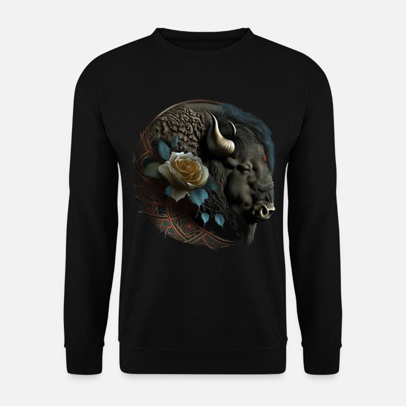 Bison - Unisex Sweatshirt - black