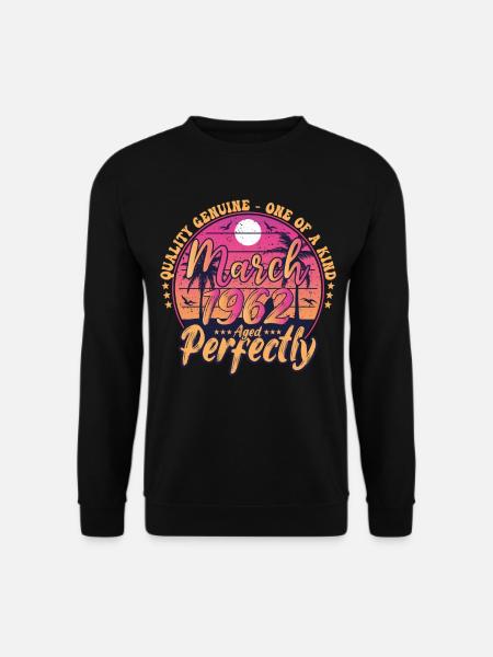 Mars 1962 anniversaire 1962 Retro 1962 Mars - Sweat-shirt Unisexe - noir