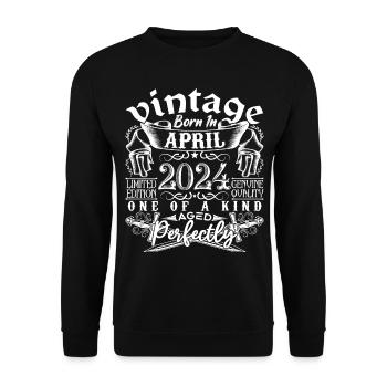 2024 April 2024 anniversary April 2024 April - Unisex Sweatshirt - black - Front - Alina (178cm) & Michal (187cm)