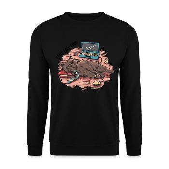 It's good, I'm fine, all is well, - Unisex Sweatshirt - black - Front - Alina (178cm) & Michal (187cm)