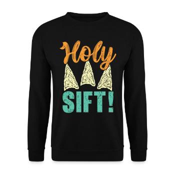 Chasse à la pointe de flèche à silex sacré - Sweat-shirt Unisexe - noir - Devant - Alina (178cm) & Michal (187cm)
