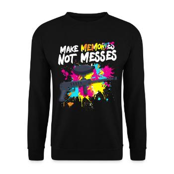 You sleep, you beat paintballer team sports - Unisex Sweatshirt - black - Front - Alina (178cm) & Michal (187cm)