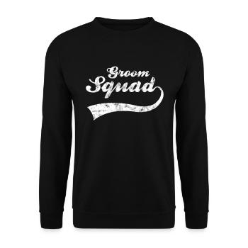 Bräutigam groom JGA - Unisex Pullover - Schwarz - Vorne - Alina (178cm) & Michal (187cm)