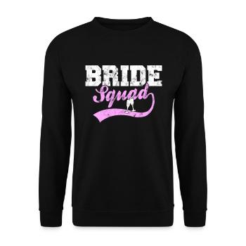 Bride Squad - Unisex Sweatshirt - black - Front - Alina (178cm) & Michal (187cm)
