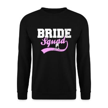 Bride Squad - Unisex Sweatshirt - black - Front - Alina (178cm) & Michal (187cm)