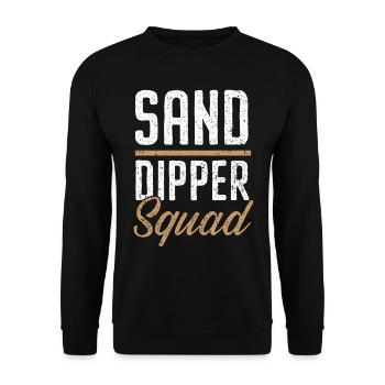 Sand Dipper Squad Flintknapping Arrowhead Hunting - Unisex Sweatshirt - black - Front - Alina (178cm) & Michal (187cm)