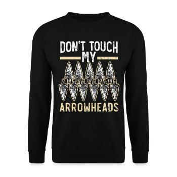 Ne touchez pas à mes pointes de flèches Chasse aux pointes de flèches - Sweat-shirt Unisexe - noir - Devant - Alina (178cm) & Michal (187cm)