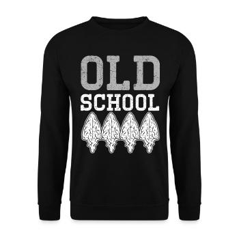 Chasse à la pointe de flèche ancienne de la vieille école - Sweat-shirt Unisexe - noir - Devant - Alina (178cm) & Michal (187cm)
