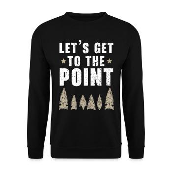 Let's get down to the point of arrowhead hunting - Unisex Sweatshirt - black - Front - Alina (178cm) & Michal (187cm)