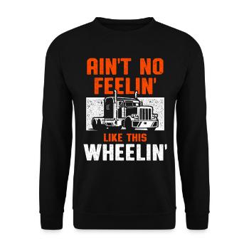 Truck Driver Trucker Driving - Unisex Sweatshirt - black - Front - Alina (178cm) & Michal (187cm)