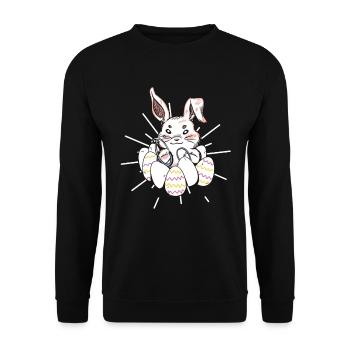 Easter Medical Bunny Eggs Soins Lapin - Sweat-shirt Unisexe - noir - Devant - Alina (178cm) & Michal (187cm)