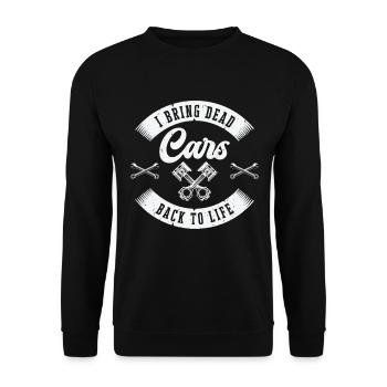 Automechaniker Auto-Motor-Reparatur - Unisex Pullover - Schwarz - Vorne - Alina (178cm) & Michal (187cm)