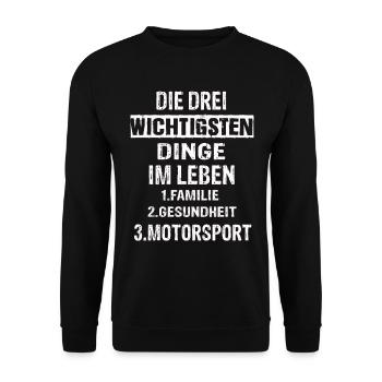 Motorsport - Unisex Pullover - Schwarz - Vorne - Alina (178cm) & Michal (187cm)