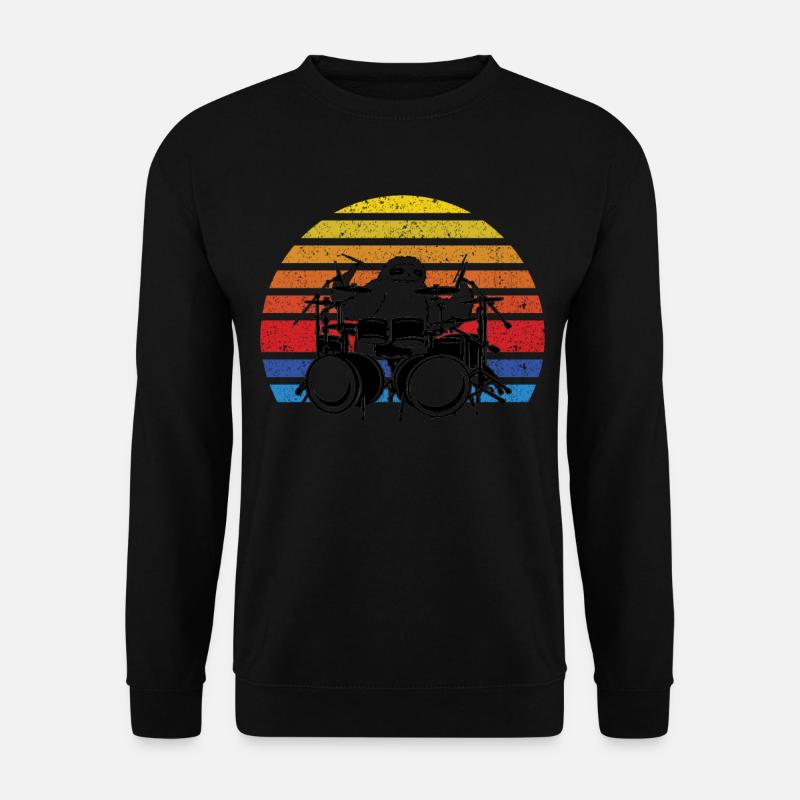 Sloth Drum Set Drumming Sloth Drummer - Unisex Pullover - Schwarz