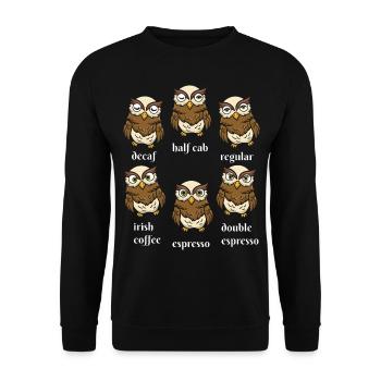 Bird Watching Caffeine Drinkers - Unisex Sweatshirt - black - Front - Alina (178cm) & Michal (187cm)