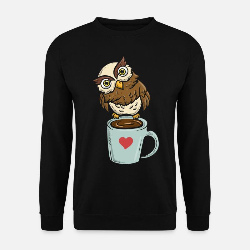 Caffeinated Night Bird Caffeine - Unisex Sweatshirt - black