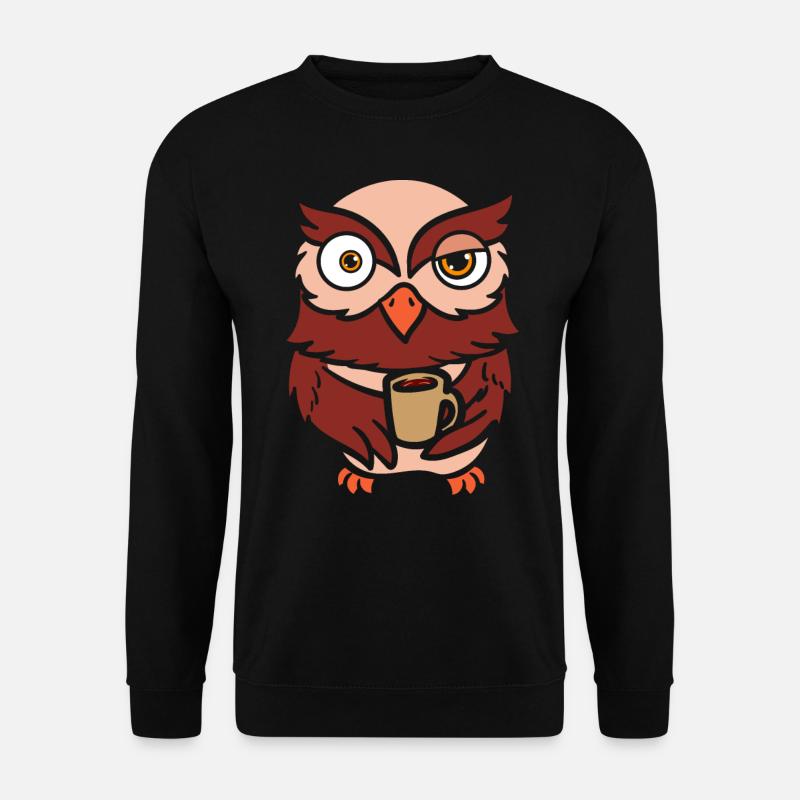 Tier Kaffee Eulenflüsterer - Unisex Pullover - Schwarz