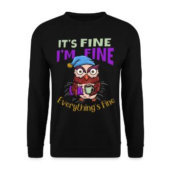 good, is all good, everything am - Unisex Sweatshirt - black - Front - Alina (178cm) & Michal (187cm)