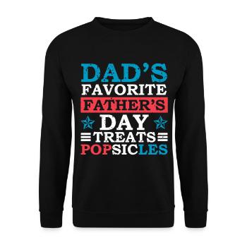 La fête des pères préférée de papa gâteries crème glacée fête des pères - Sweat-shirt Unisexe - noir - Devant - Alina (178cm) & Michal (187cm)