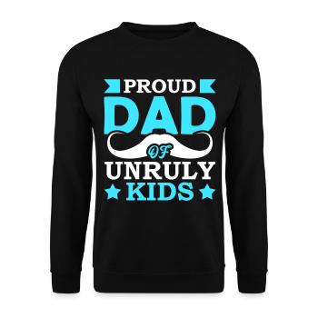 Fier père d’enfants indisciplinés - Sweat-shirt Unisexe - noir - Devant - Alina (178cm) & Michal (187cm)