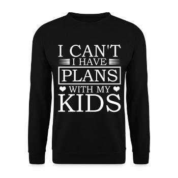 Je ne peux pas avoir de projets avec mes enfants - Sweat-shirt Unisexe - noir - Devant - Alina (178cm) & Michal (187cm)